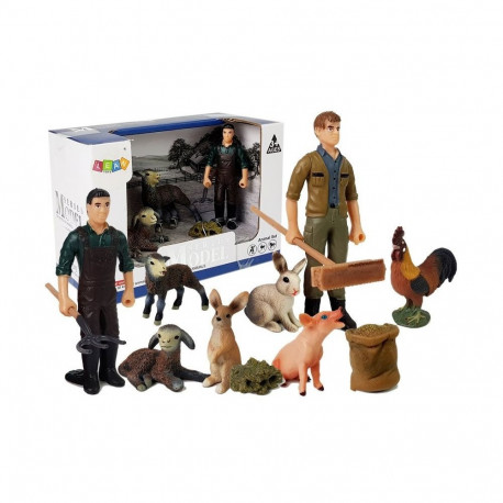 Zestaw Figurek Farma Zwierzęta Domowe Rolnik