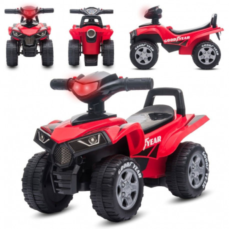 Jeździk pchacz chodzik dla dzieci na roczek Quad Good Year czerwony