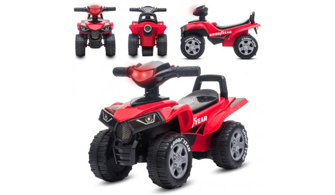 Jeździk pchacz chodzik dla dzieci na roczek Quad Good Year czerwony