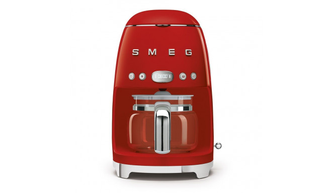 Coffee Maker - SMEG DCF02RDEU 10-Cup with Aroma Selector, LED Display, Red
