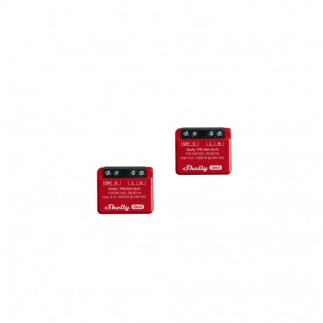 Shelly 1PM Mini Gen3 Smart switch 1P Red