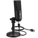 Fifine K670B microphone for computer games / podcasts / broadcasts black + holder