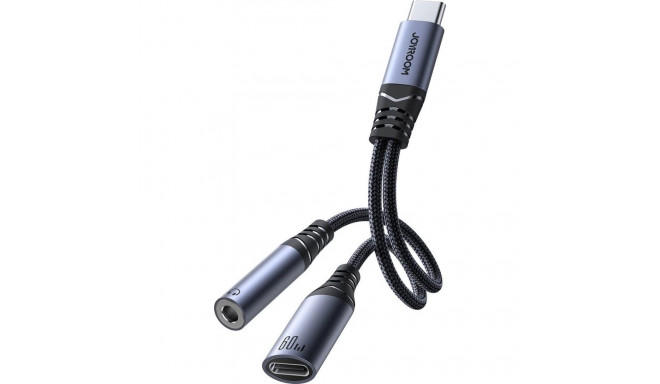 Joyroom SY-C02 USB adapter USB-C – USB-C + 3,5 mm jack must (6956116773861)