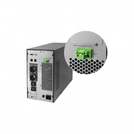 QOLTEC 52282 katkematu toiteallikas UPS / 3kVA / 3000W / võimsustegur 1.0 / LCD / EPO / USB / online