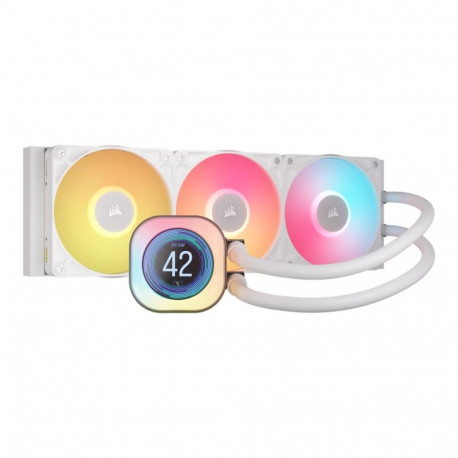 CORSAIR iCUE LINK TITAN 360 RX LCD valge AIO 360mm radiaator vedelikjahutusega protsessori jahuti