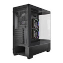 Gembird Gaming case Fornax X550 aquarium type, ATX, 2x USB 3.2 + 1x USB type-C, black