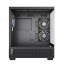 Gembird mängukorpus Fornax X550 akvaariumitüüpi, ATX, 2x USB 3.2 + 1x USB Type-C, must