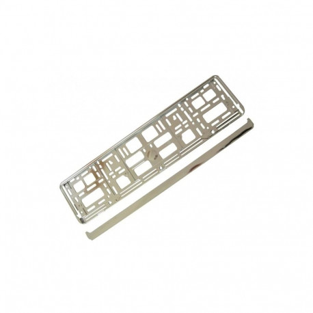 license plate frame plastic, chrome