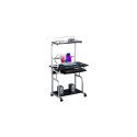 Techly Compact Multi-Function Computer Desk, Glossy Black ICA-TB 7800BK