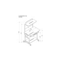 Techly Compact Multi-Function Computer Desk, Glossy Black ICA-TB 7800BK