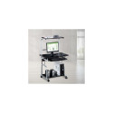 Techly Compact Multi-Function Computer Desk, Glossy Black ICA-TB 7800BK