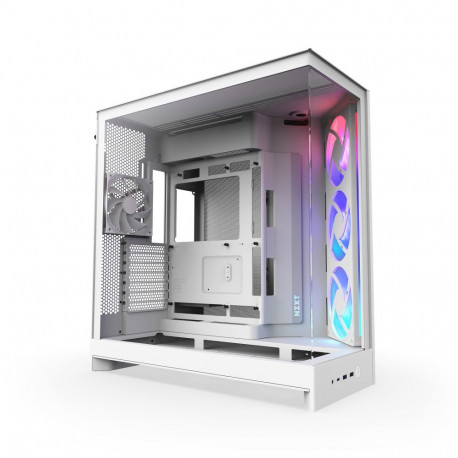 NZXT arvutikorpus H9 FLOW RGB (2025) keskmise suurusega torn aknaga, valge
