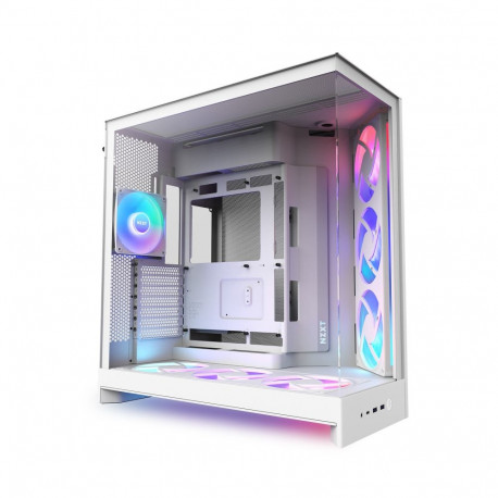 PC CASE NZXT H9 FLOW RGB+ (2025) MIDI TOWER WINDOW WHITE