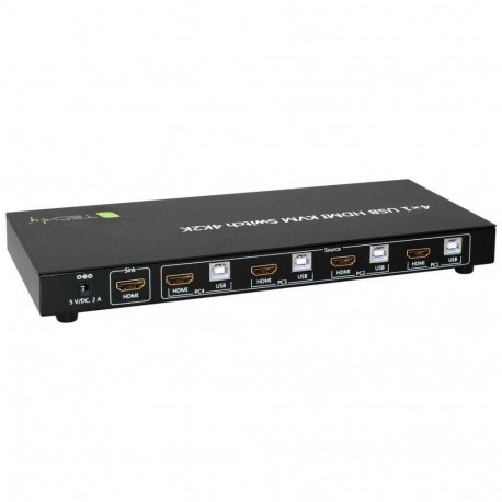 Techly Switch 4-Port HDMI/USB 4x1 KVM Switch with Audio (028702) - AVTEYVS00028702