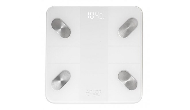 Adler Analytical Bathroom Scale – Smart - Tuya App (AD 8186 white)