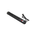 Maclean Energy power strip 8 sockets 1.5 m black (MCE11)