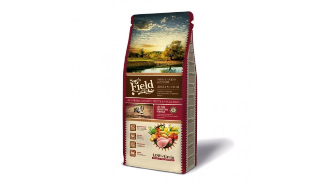 Sams Field Fresh kana ja kartul täiskasvanud keskmise suurusega koertele kuivtoit, 13 kg