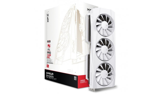 XFX Quicksilver Radeon RX 9070 XT valge gaming 16GB GDDR6 graafikakaart (RX-97TQICKW9)
