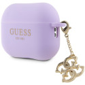 Guess GUAP2LECG4U AirPods Pro 2 (2022/2023) ümbris lilla vedel silikoon sädelev kolmnurk C Guess GUAP2LECG4U AirPods Pro 2 (2022/2023) ümbris lilla vedel silikoon sädelev kolmnurk C