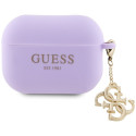 Guess GUAP2LECG4U AirPods Pro 2 (2022/2023) cover purple Liquid Silicone Glitter Triangle C