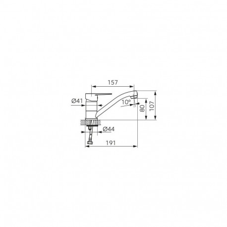 MIXER WASHBA FERRO RENNTO BNT2ABL. BLACK