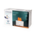 PLATINET FLAME AROMA DIFFUSER HUMIDIFIER 180ML 4,5W WHITE + 10 ML LAVENDER ESSENTIAL OIL [46110]