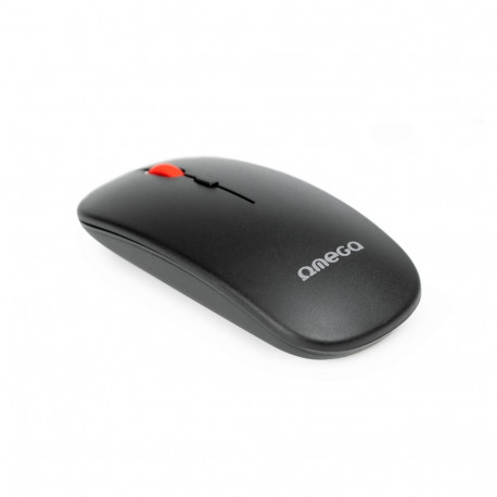 OMEGA MOUSE BLUETOOTH WIRELESS 2.4G 800-1600DPI SILENT RECHARGEABLE USB-C OFFICE BLACK [46067]
