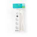 FIESTA EXTENSION CORD LISTWA ZASILAJĄCA 1,5M 10A 3 SOCKET 3 USB TYPE E FRENCH WHITE FIESTA EXTENSION CORD LISTWA ZASILAJĄCA 1,5M 10A 3 SOCKET 3 USB TYPE E FRENCH WHITE