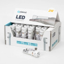 PLATINET TORCH FLASHLIGHT 2W 60LM WHITE 30PCS SET DISPLAY BOX [45769]