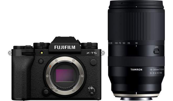 Fujifilm X-T5 + Tamron 18-300mm, black