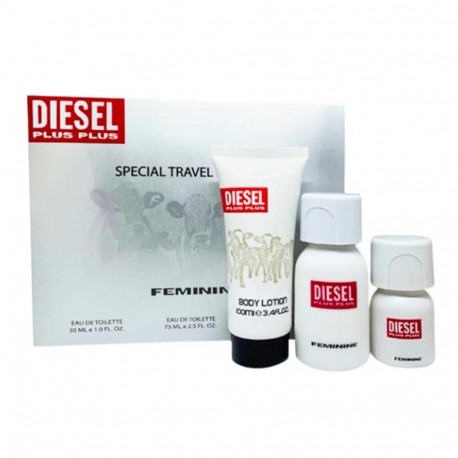Diesel tualettvesi Plus Special Travel Feminine 75ml + 30ml + lõhnastatud kehakreem 100ml