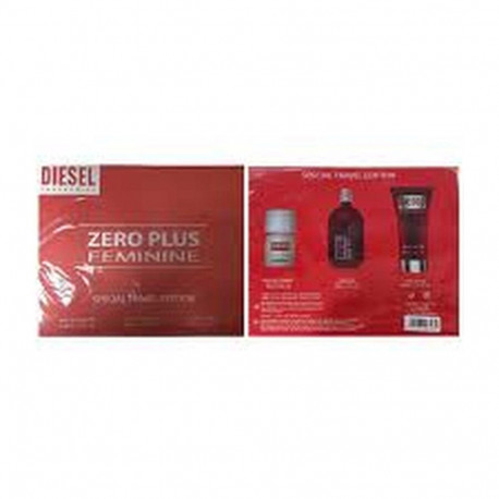 DIESEL ZERO PLUS FEMININE EAU DE TOILETTE 75ML + CREMA CORPORAL PERFUMADA 100ML + EAU DE TOILETTE 30