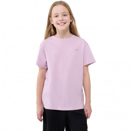 Koszulka dla dziewczynki 4F F2326 jasny róż 4FJWSS25TTSHF2326 56S 146cm