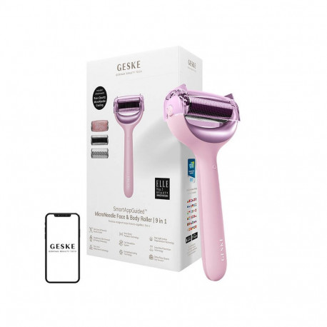 MicroNeedle Face&Body Roller 9in1 Geske with APP (pink)