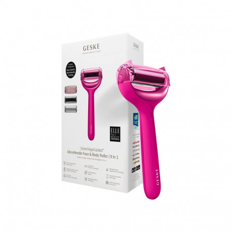 MicroNeedle Face&Body Roller 9in1 Geske with APP (magenta)