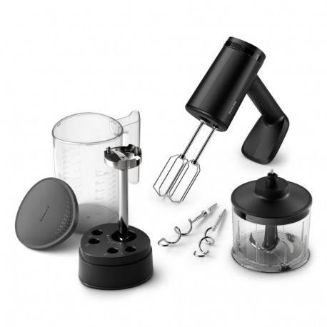 Philips Series 5000 hand mixer HR3781/20, 3-in-1, 5 Speed Settings, 500W, Black