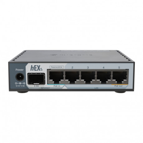MikroTik ruuter hEX S (2025) 10/100/1000 Mbit/s, Meshi tugi puudub, MU-MiMO puudub, mobiilse lairiba
