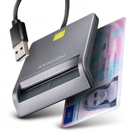 AXAGON CRE-SM3T USB Smart card FlatReader
