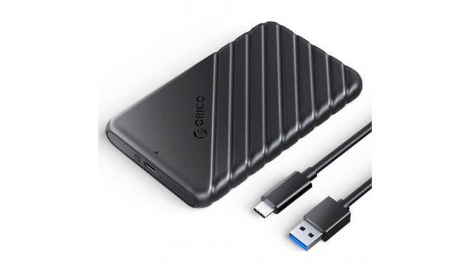 Orico 2.5" USB-C 3.1 6Gbps must kettakarp (25PW1-C3-BK-EP)