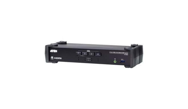 Aten 4-Port USB 3.0 4K HDMI KVMP Switch with Audio Mixer Mode | CS1824