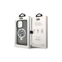 Karl Lagerfeld KLHMP15XHMRSKCK iPhone 15 Pro Max 6.7" must kõvakaaneline ümbris sõrmuseraud Karl&Cho