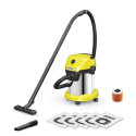 Vacuum Cleaner|KARCHER|Wet and dry vacuum cleaner WD 3 S V-17/4/20 + 4 FB|1000 Watts|Suction power 2