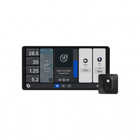 Dual Control Panel Shelly Wall Display X2 WiFi/BLU (black) + BLU H&T