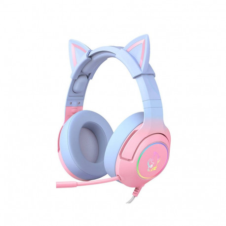 ONIKUMA K9 Pink and Blue Gaming Headphones