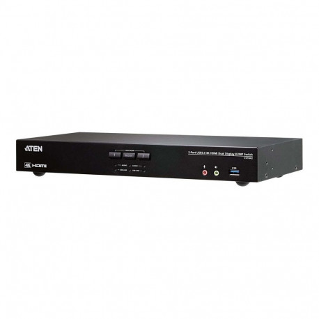 Aten CS1842-AT-G 2-Port True 4K HDMI Dual-View KVM Switch with Audio&USB 3.0 Hub |