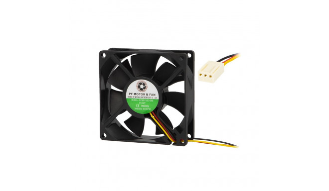 85-812# ventilaator 80x25mm 24v liuglaagritega 3-juhtmeline