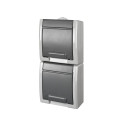 SOCKET AQUANT 2PL GREY IP55 1254-10