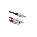Qoltec 52340 audio cable 2 m 2 x RCA 3.5mm Black