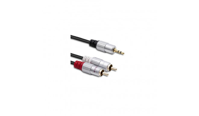 Qoltec 52340 audio cable 2 m 2 x RCA 3.5mm Black