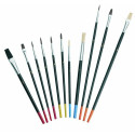 Pintslite komplekt (15 tk.) Heledad ja mustad harjased